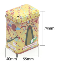 Factory custom stock wholesale ODM OEM rectangular color printing toothpick box metal storage box packaging tin box