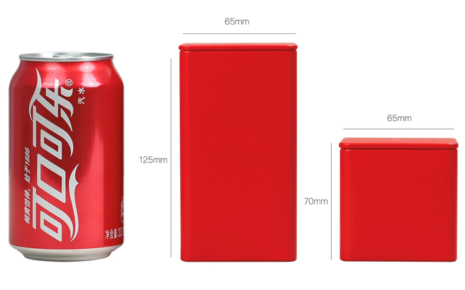 Tianhui Food Tea Packaging Metal Tin Can Box Black Square Tea Container Tin/Golden Tea Candy Jar Tin Can